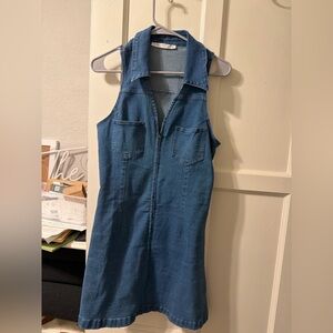 Altar'd State Blue Denim Mini Dress
